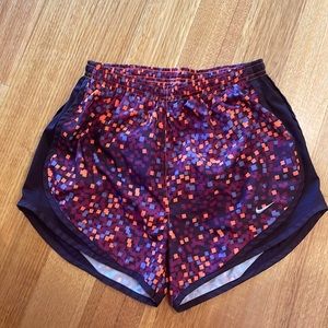 Nike Running Shorts—Dri Fit; size S; color: purple and orange